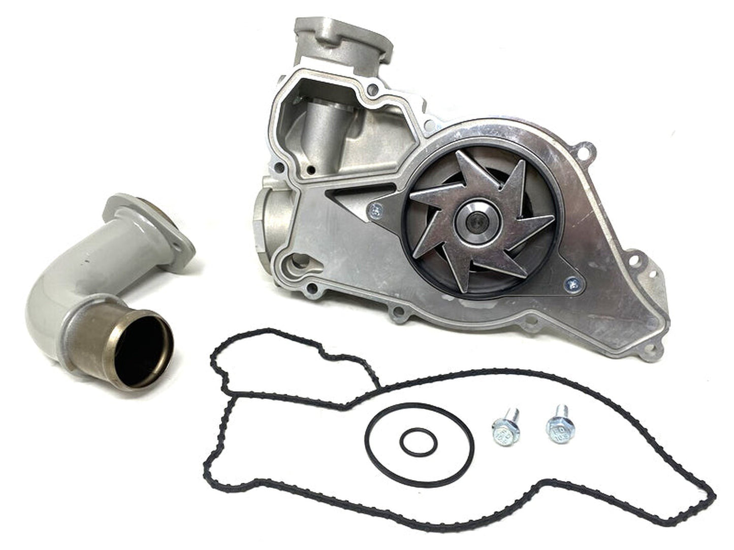 325001 Forged Diesel Water Pump, 1999-2003 Ford 7.3L Powerstroke Pump and Pipe