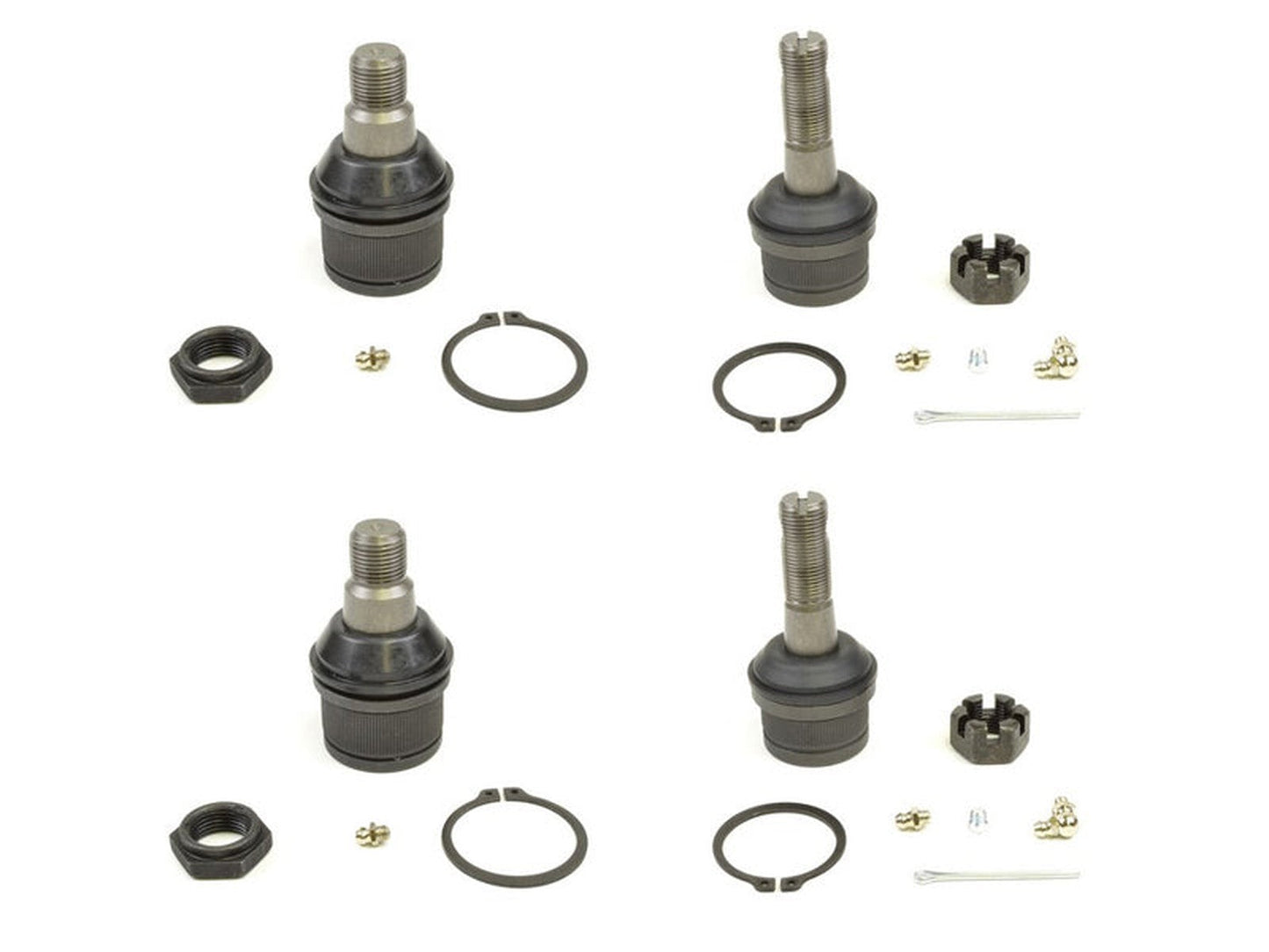 385014 Forged Diesel 4 Piece Upper Lower Ball Joint, 1999-2020 Ford 7.3L 6.0L 6.4L 6.7L Powerstroke 4WD